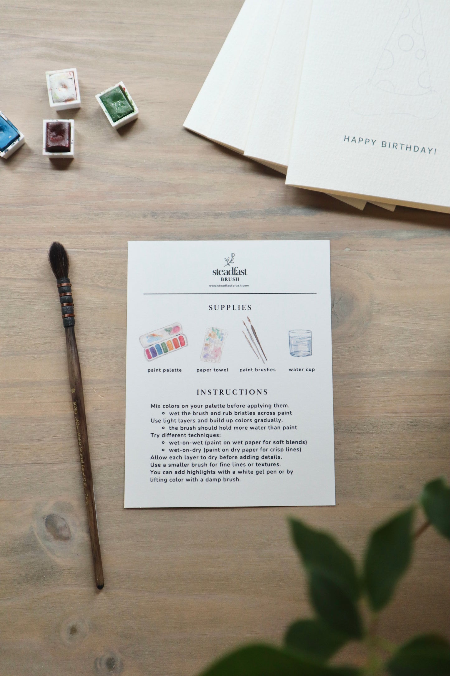 Paint-Your-Own Birthday Greeting Cards