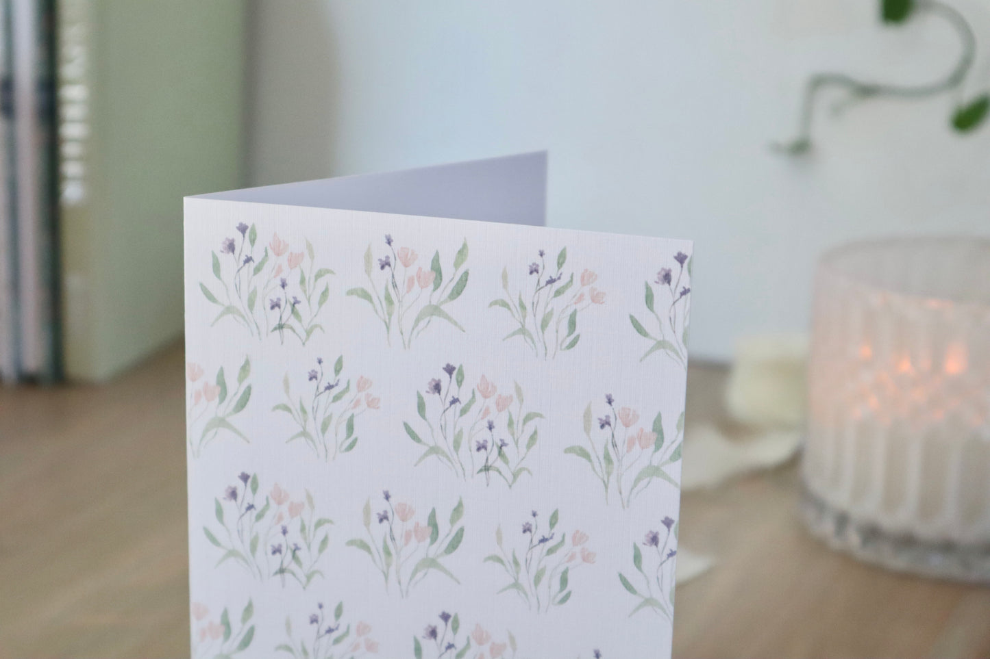 Purple Floral Card