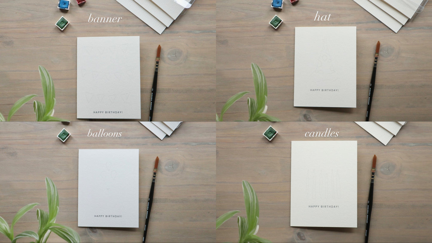 Paint-Your-Own Birthday Greeting Cards