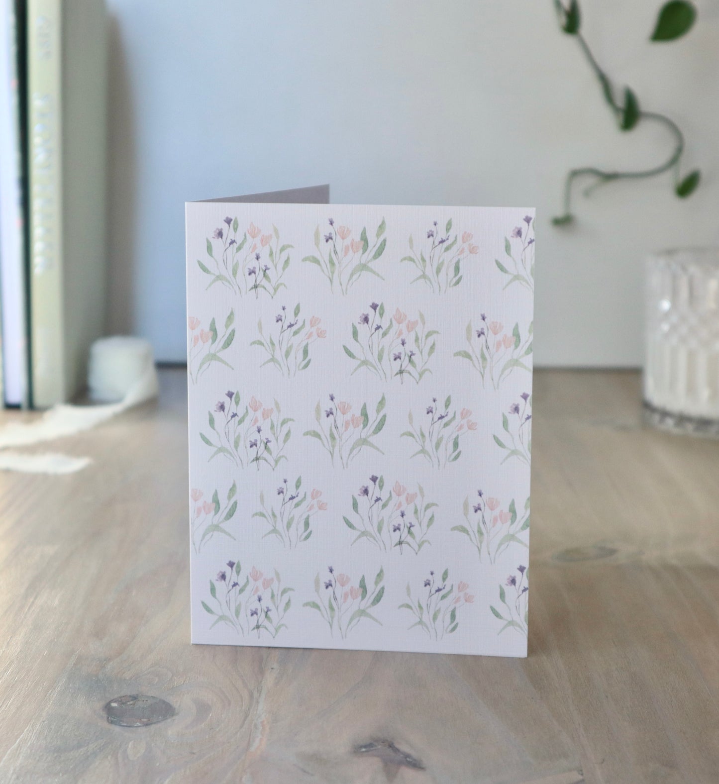 Purple Floral Card