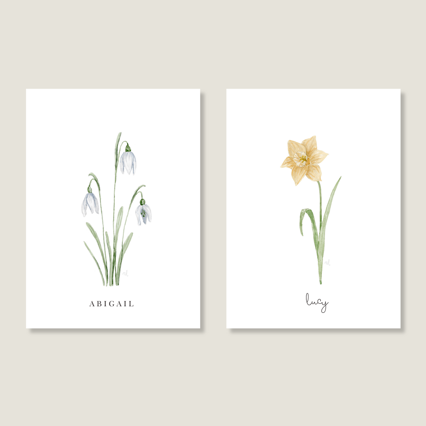 Custom Birth Month Flowers