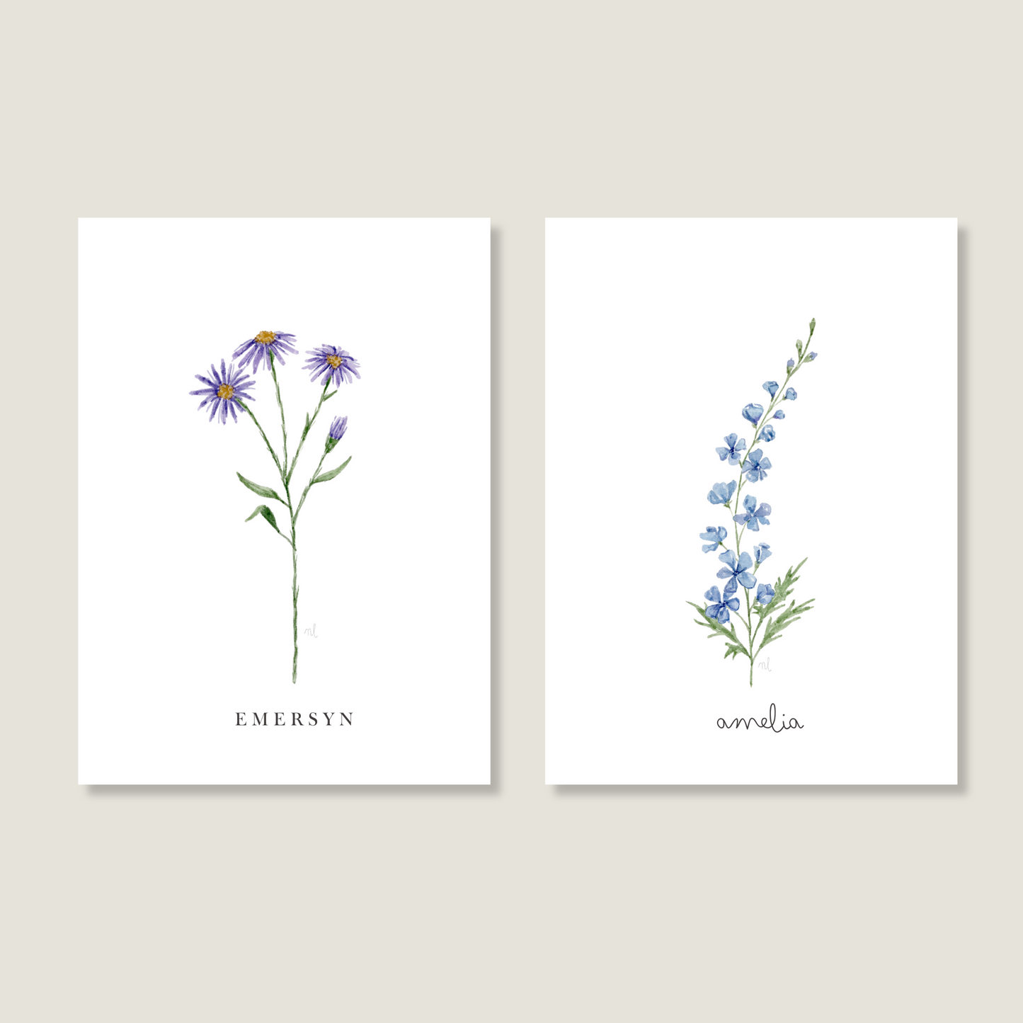 Custom Birth Month Flowers