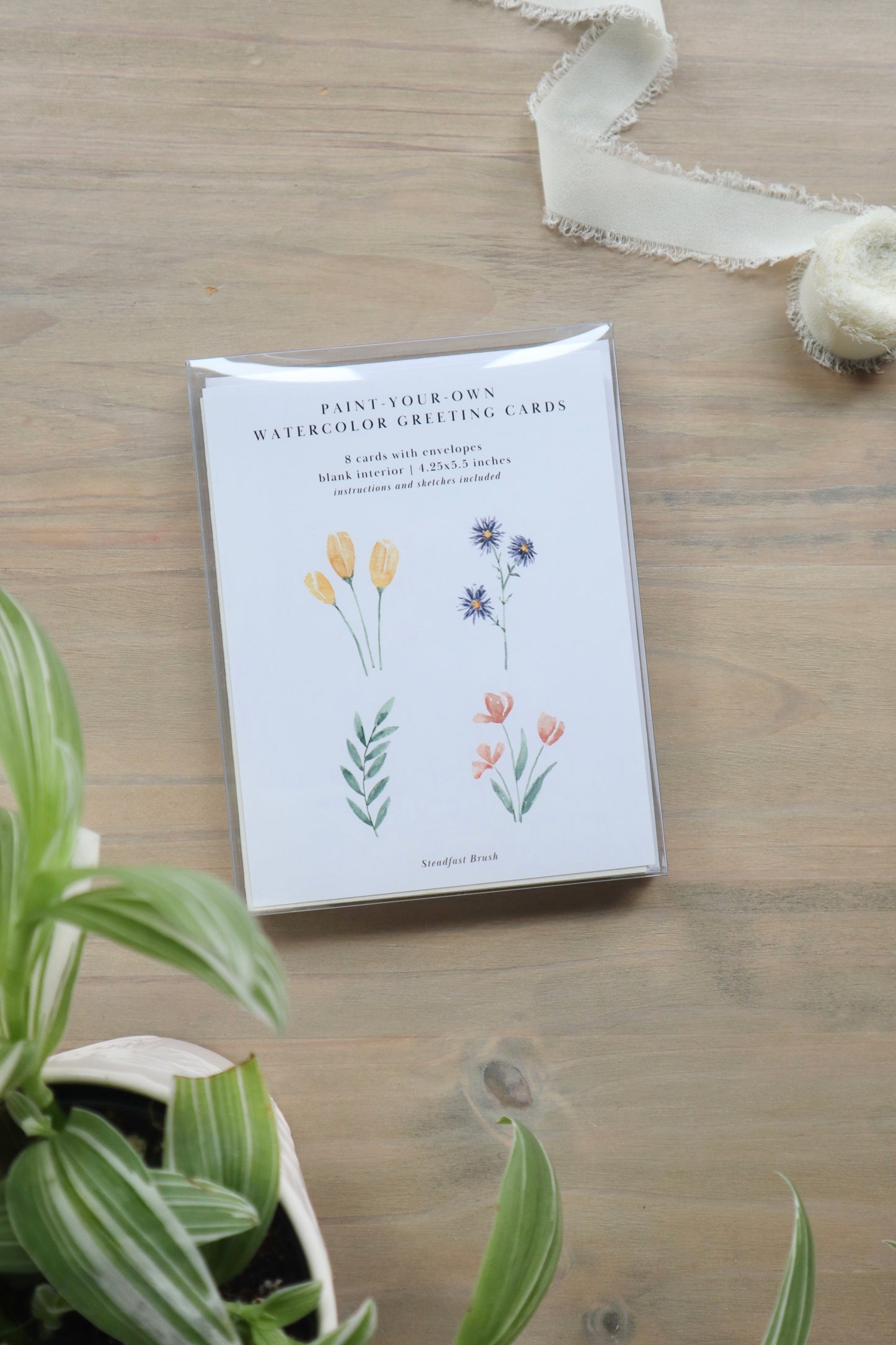 Paint-Your-Own Flower Greeting Cards