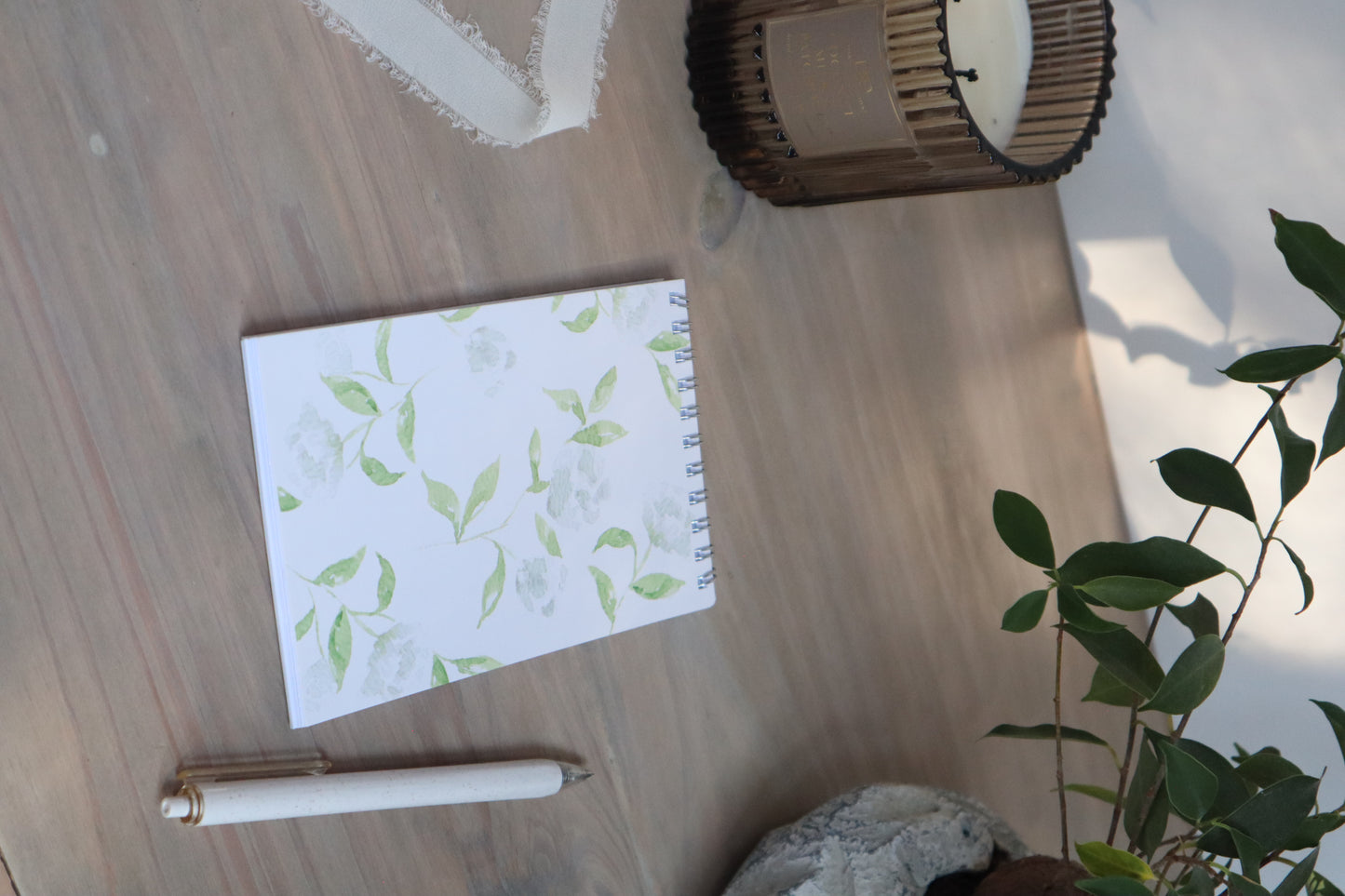 White Peony Notebook
