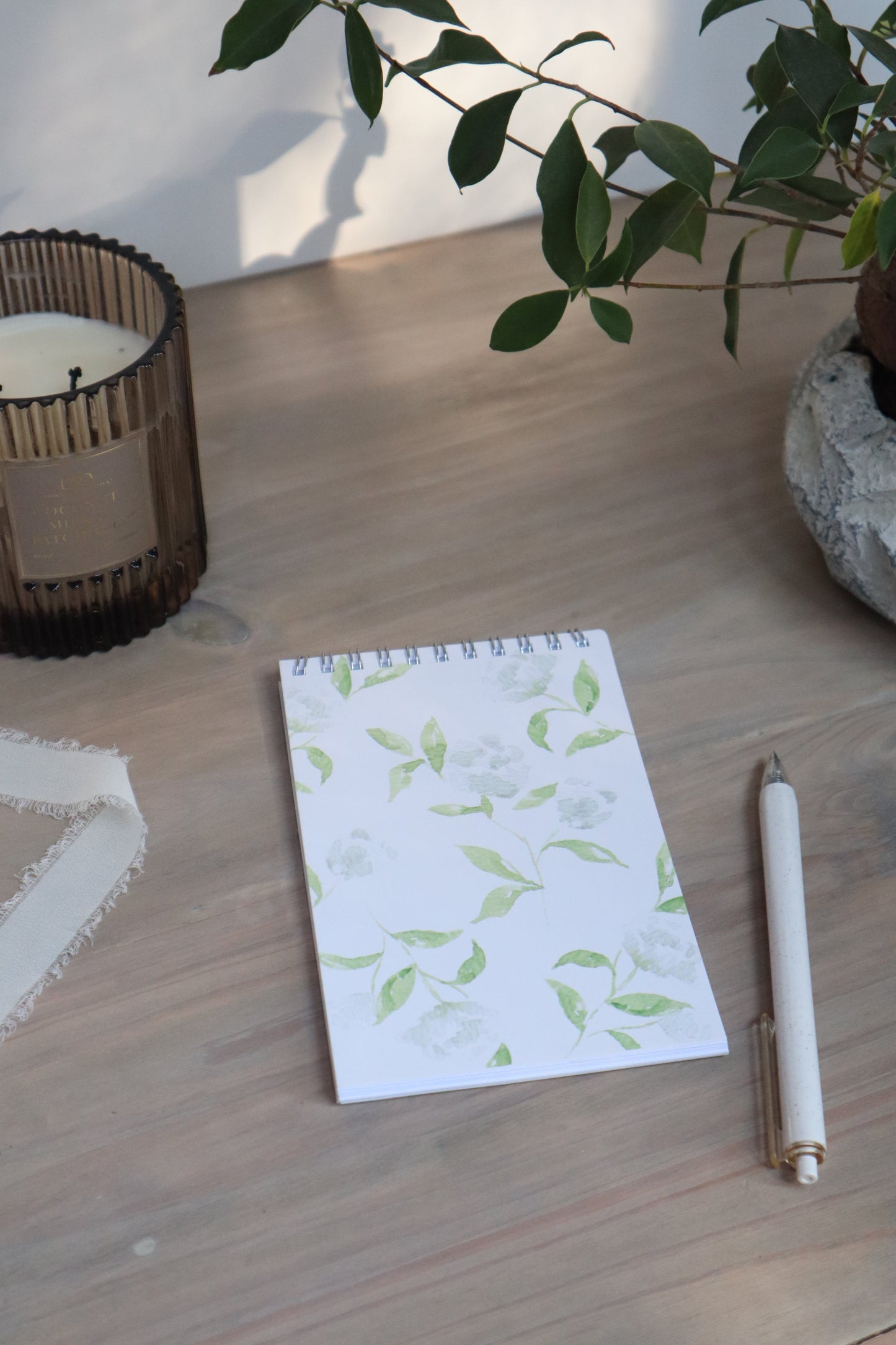 White Peony Notebook