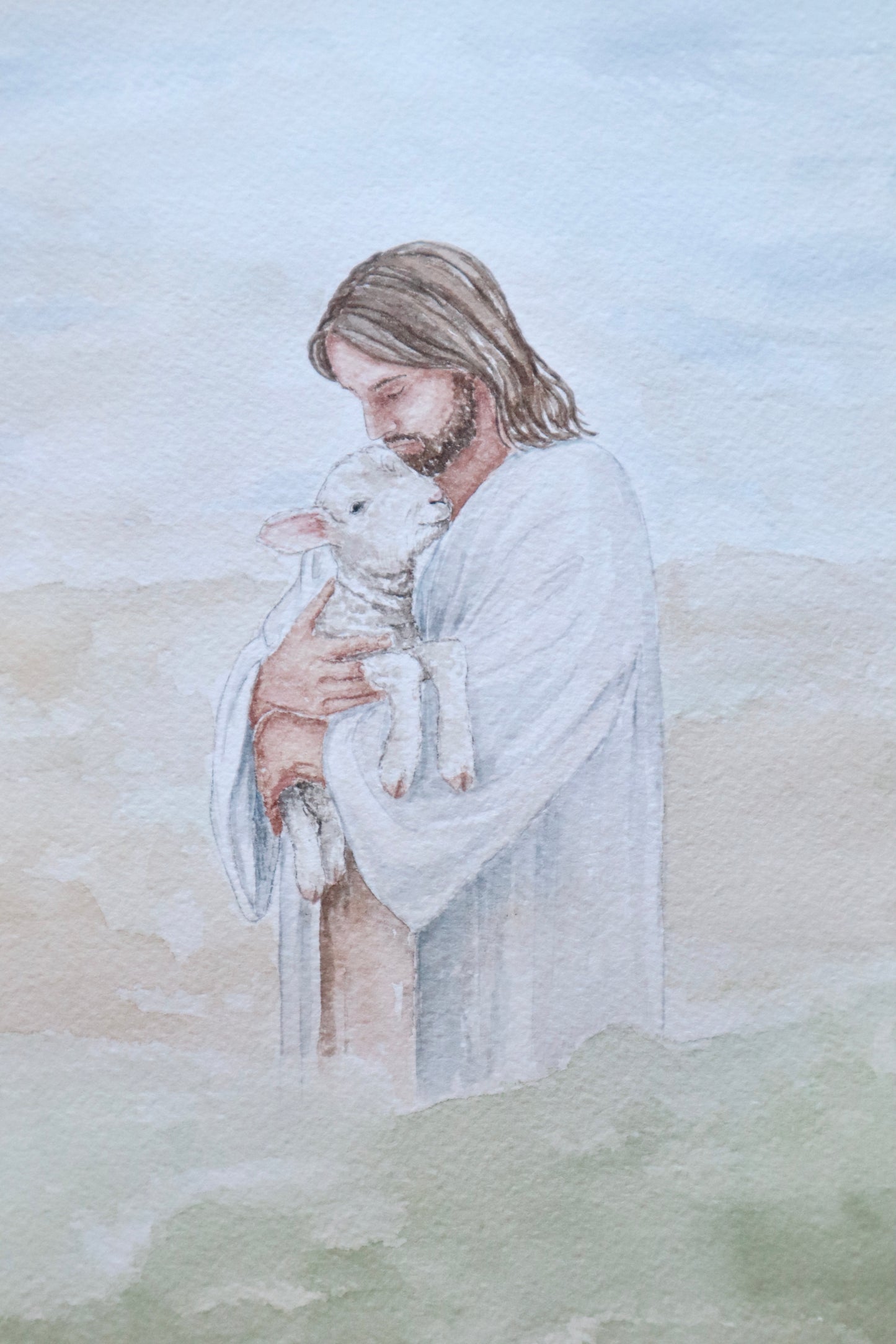 Jesus Holding Lamb Print