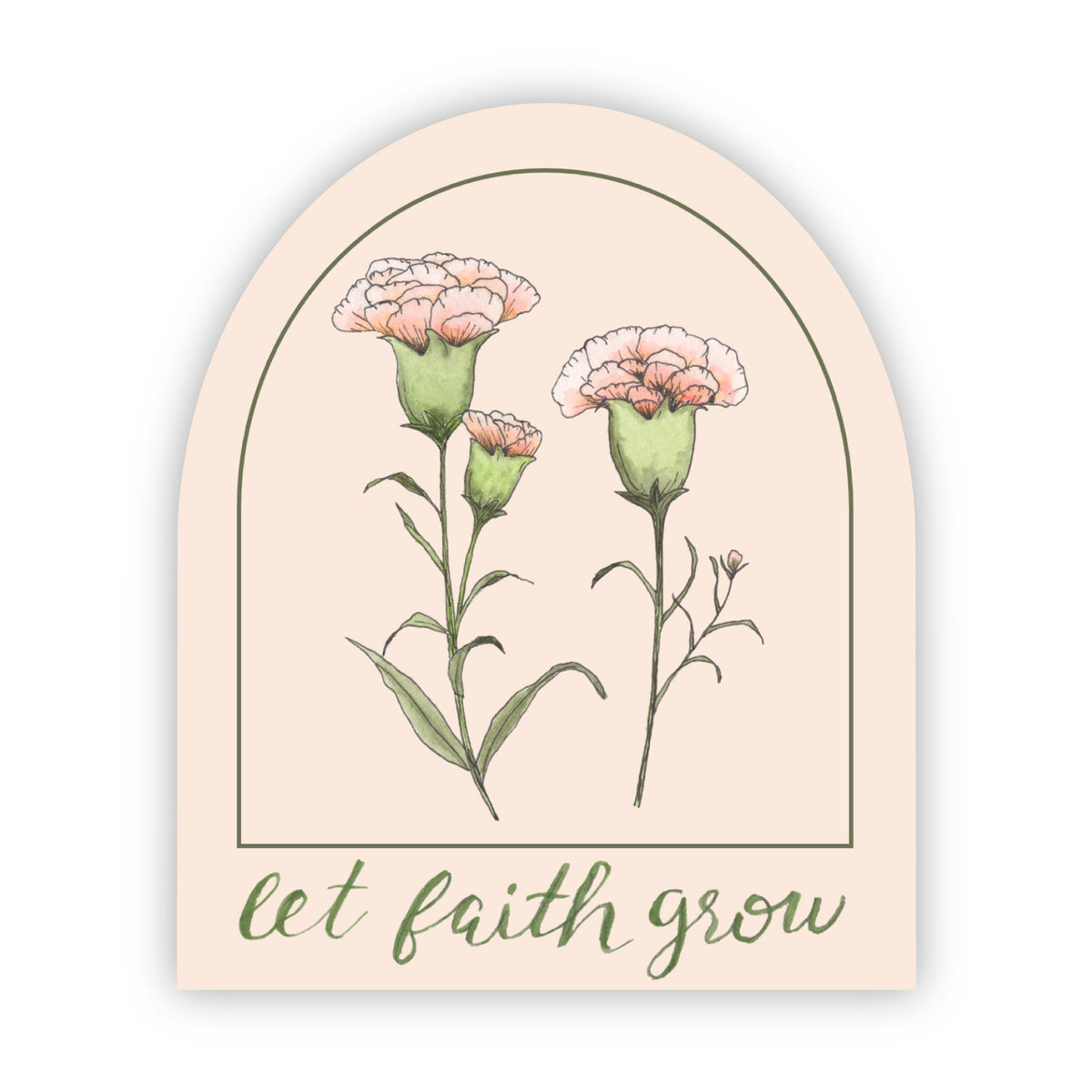 ONLY WS - 8 Carnation Stickers