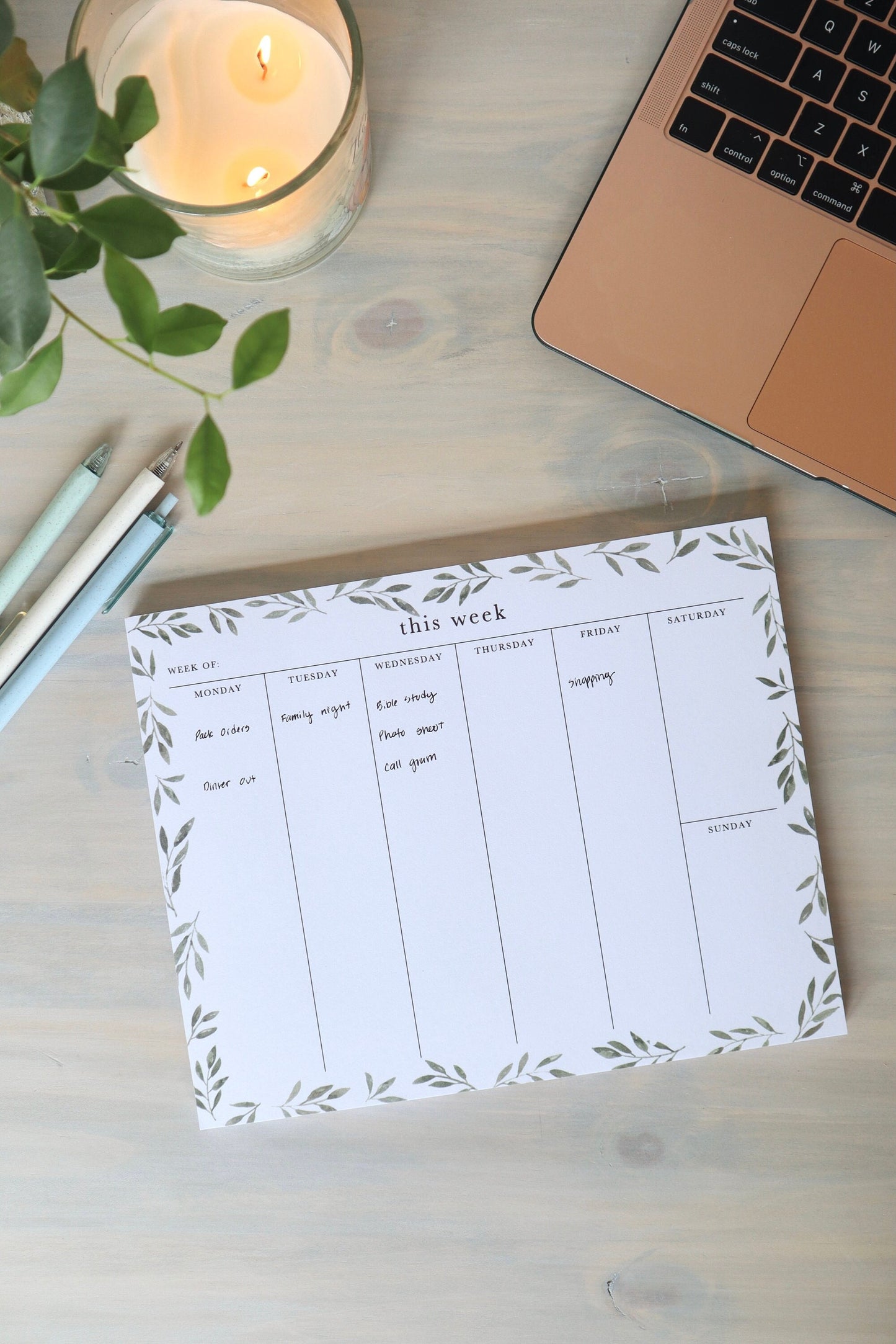Weekly Planner Notepad