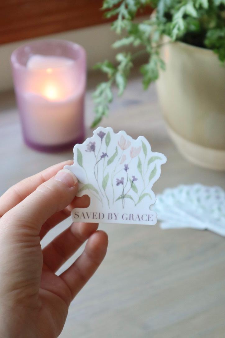 Saved By Grace Sticker