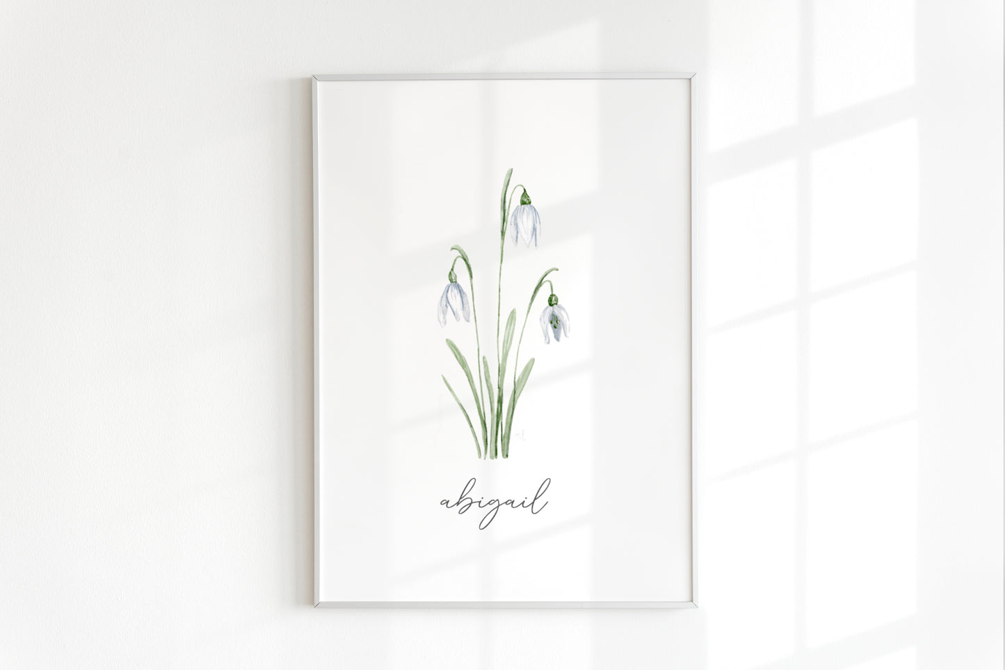 Birth Flower & Name Print