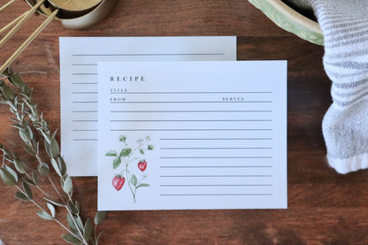 Strawberry Recipe Cards