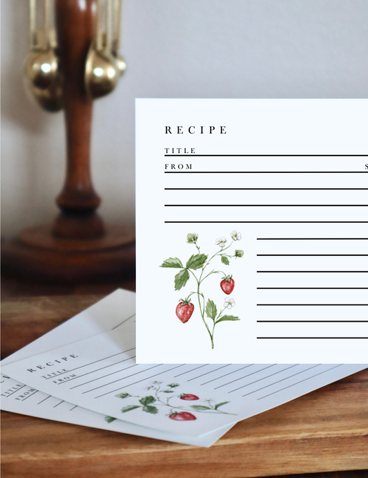 Strawberry Recipe Cards