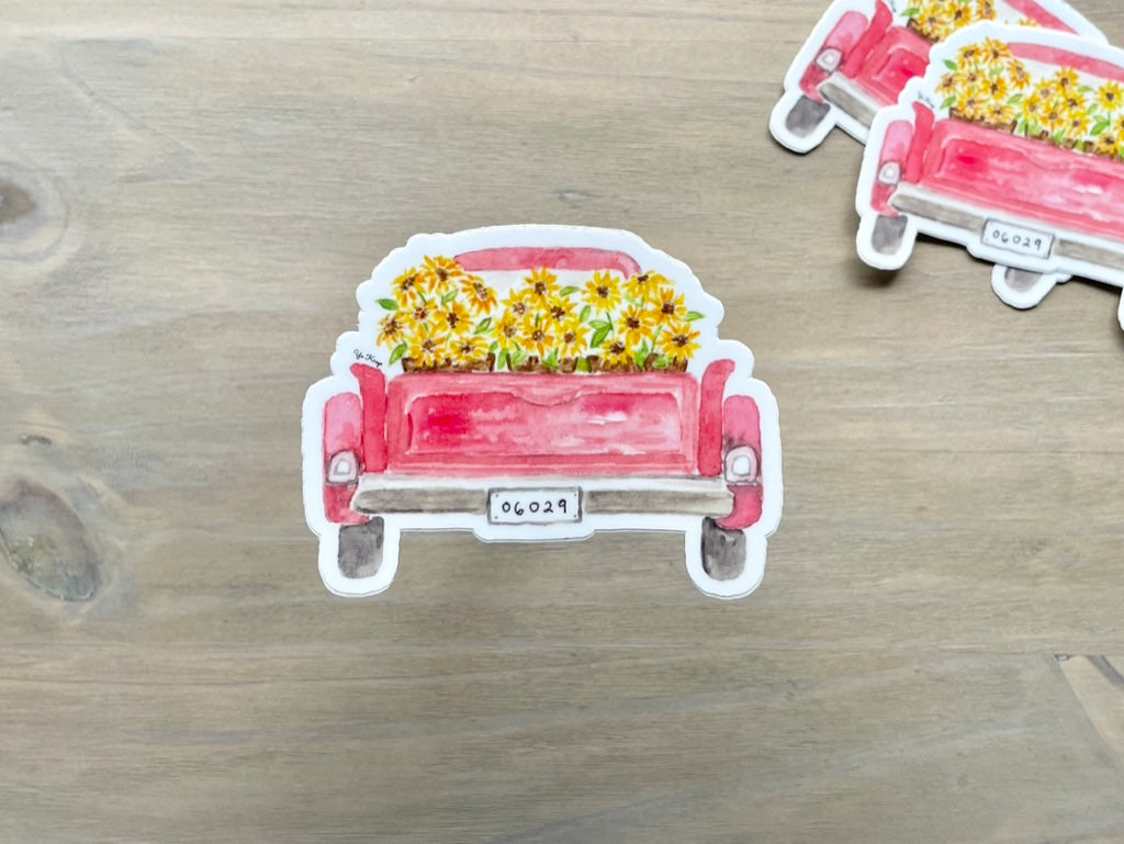 ONLY  WS - 8 Sunflower Truck Stickers