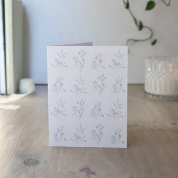 Blue Floral Card