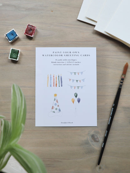 Paint-Your-Own Birthday Greeting Cards