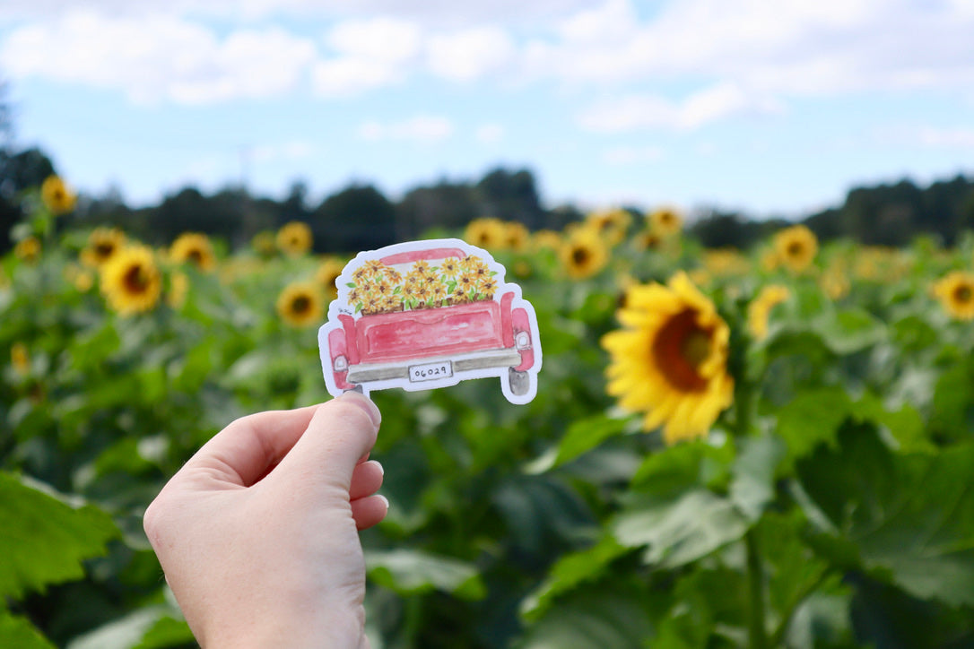 ONLY  WS - 8 Sunflower Truck Stickers