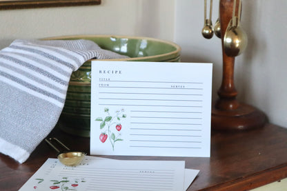 Strawberry Recipe Cards