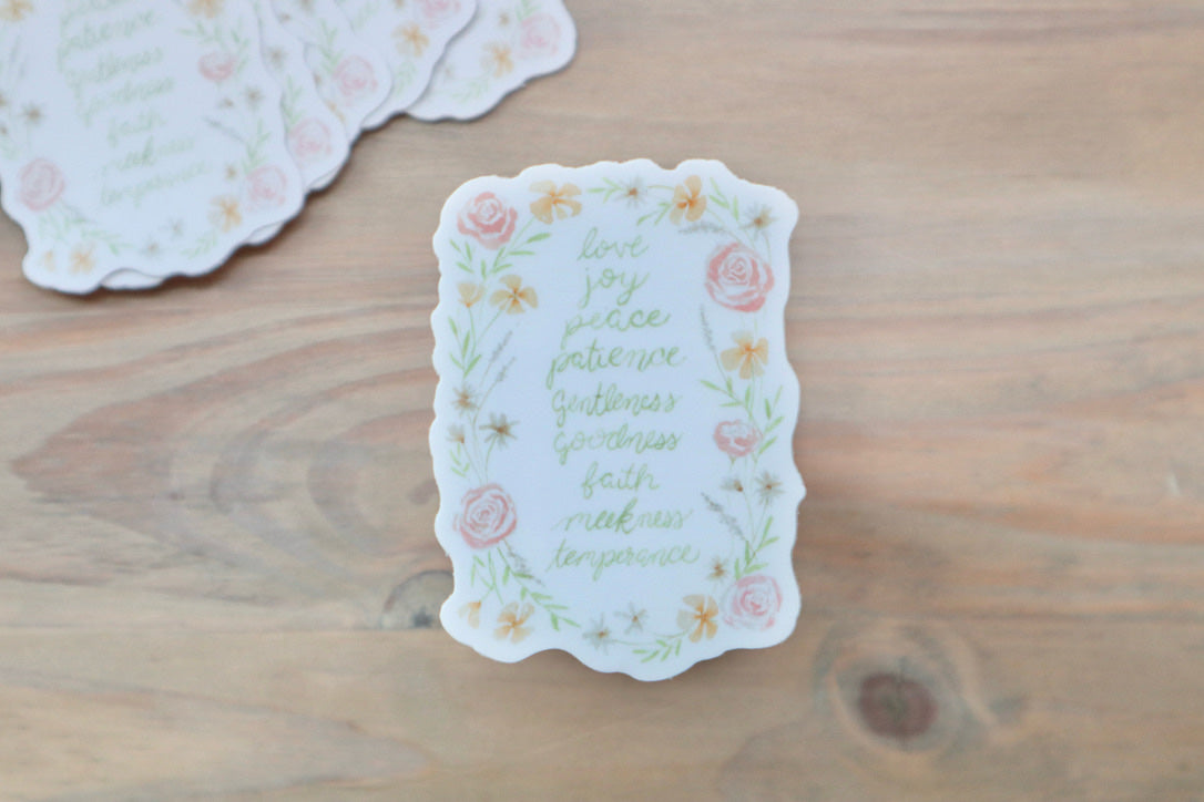 ONLY  WS - 8 Fruit of The Spirit Stickers