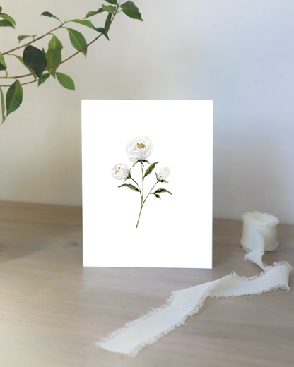 White Peony Card
