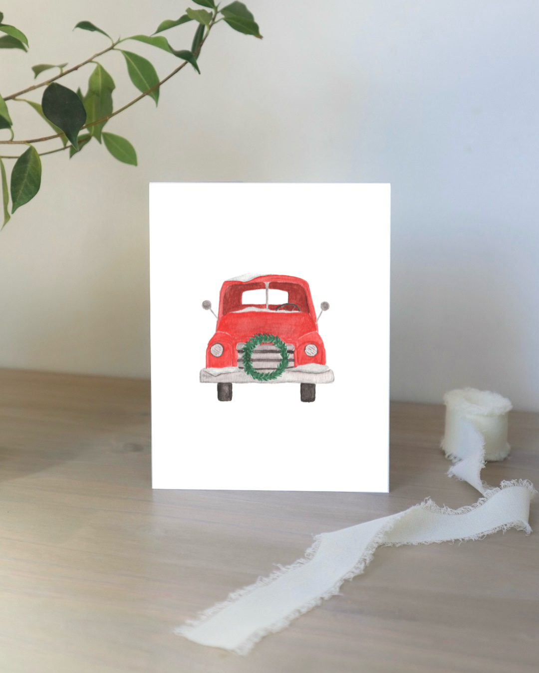 ONLY  WS - Old Red Truck Card
