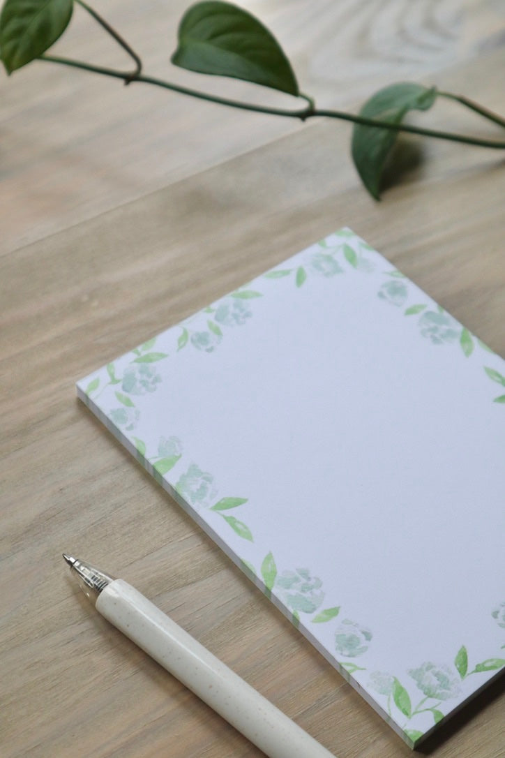 ONLY  WS - 6 White Peony Notepads