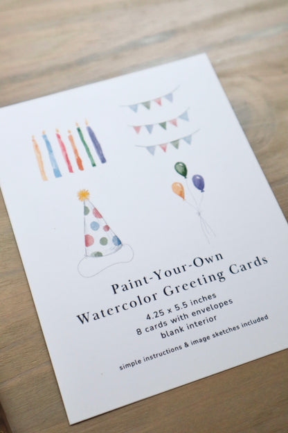 Paint-Your-Own Birthday Greeting Cards