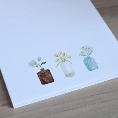 ONLY  WS - 6 Bud Vases Notepads