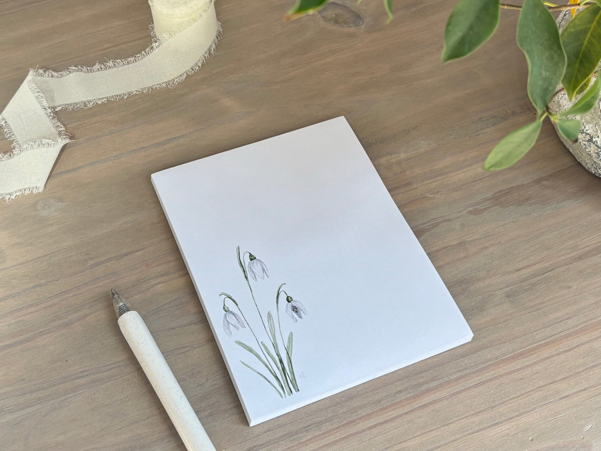 ONLY  WS - 6 Snowdrop Notepads