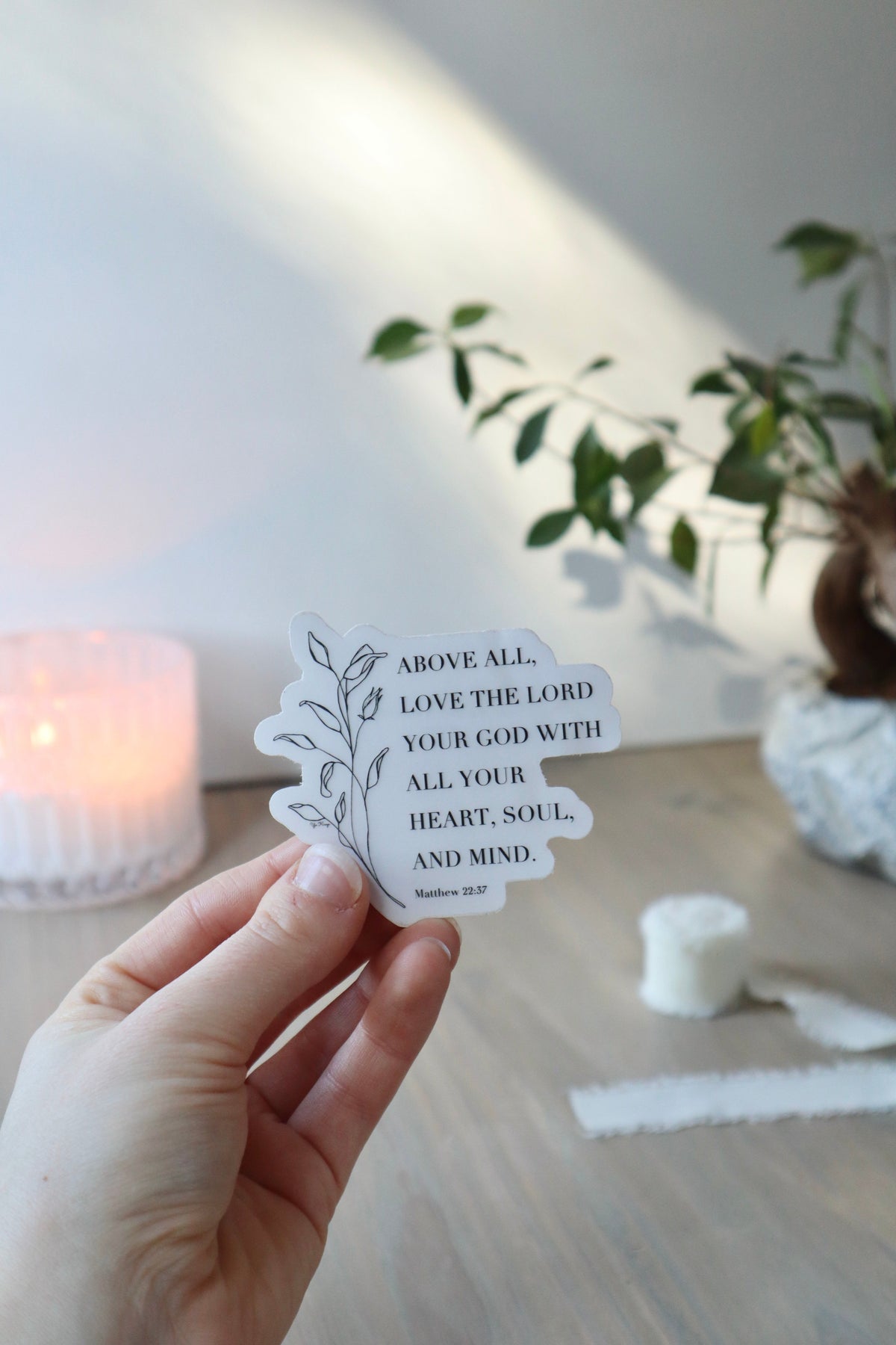 ONLY  WS - 8 Matthew 22:37 Stickers