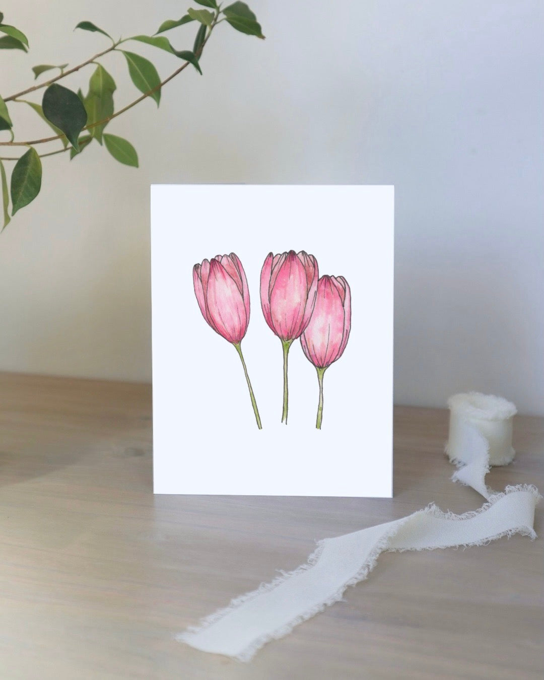 ONLY  WS - Pink Tulip Card