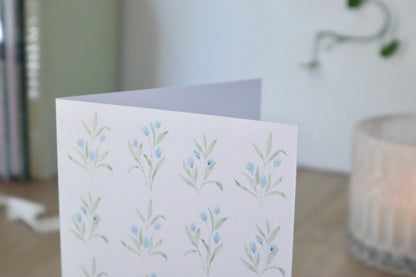 Blue Floral Card