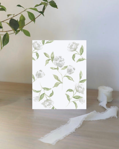 White Peony Card