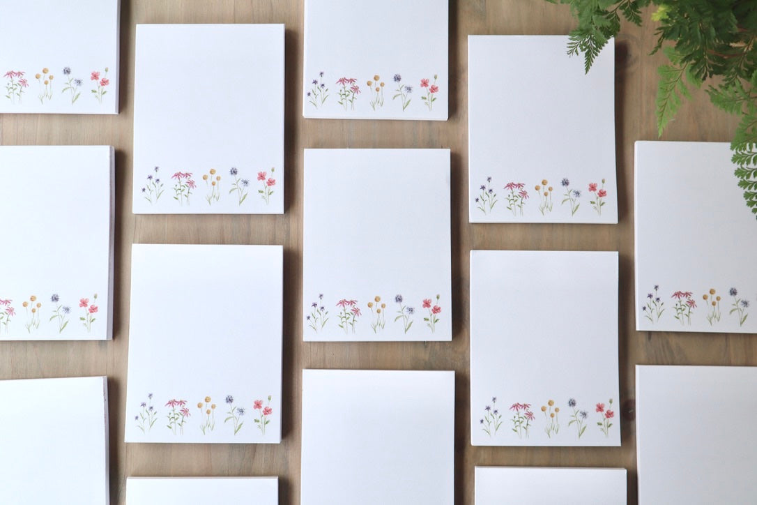 ONLY  WS - 6 Wildflower Notepads