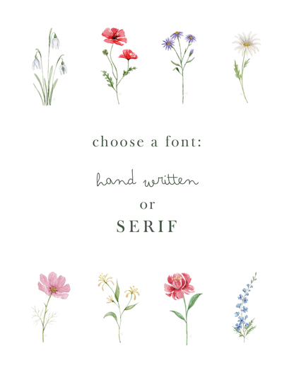 Birth Flower & Name Print