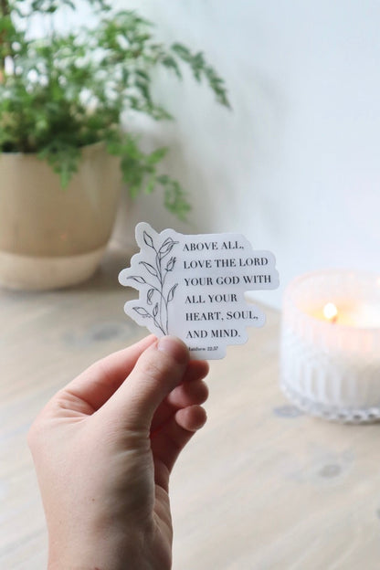 ONLY  WS - 8 Matthew 22:37 Stickers