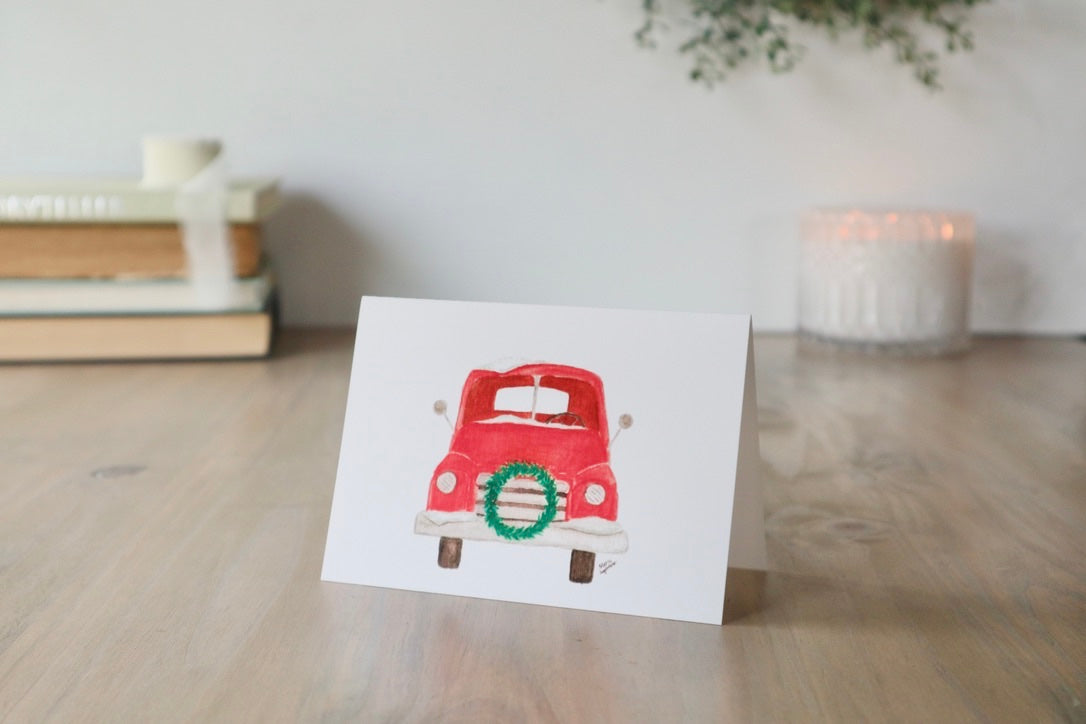 ONLY  WS - Old Red Truck Card
