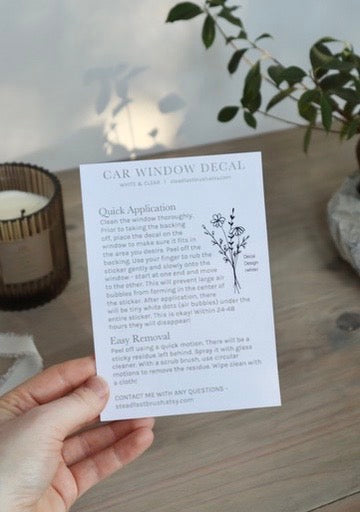 Wildflower Car Decal