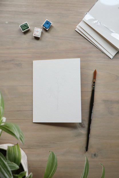 Paint-Your-Own Flower Greeting Cards