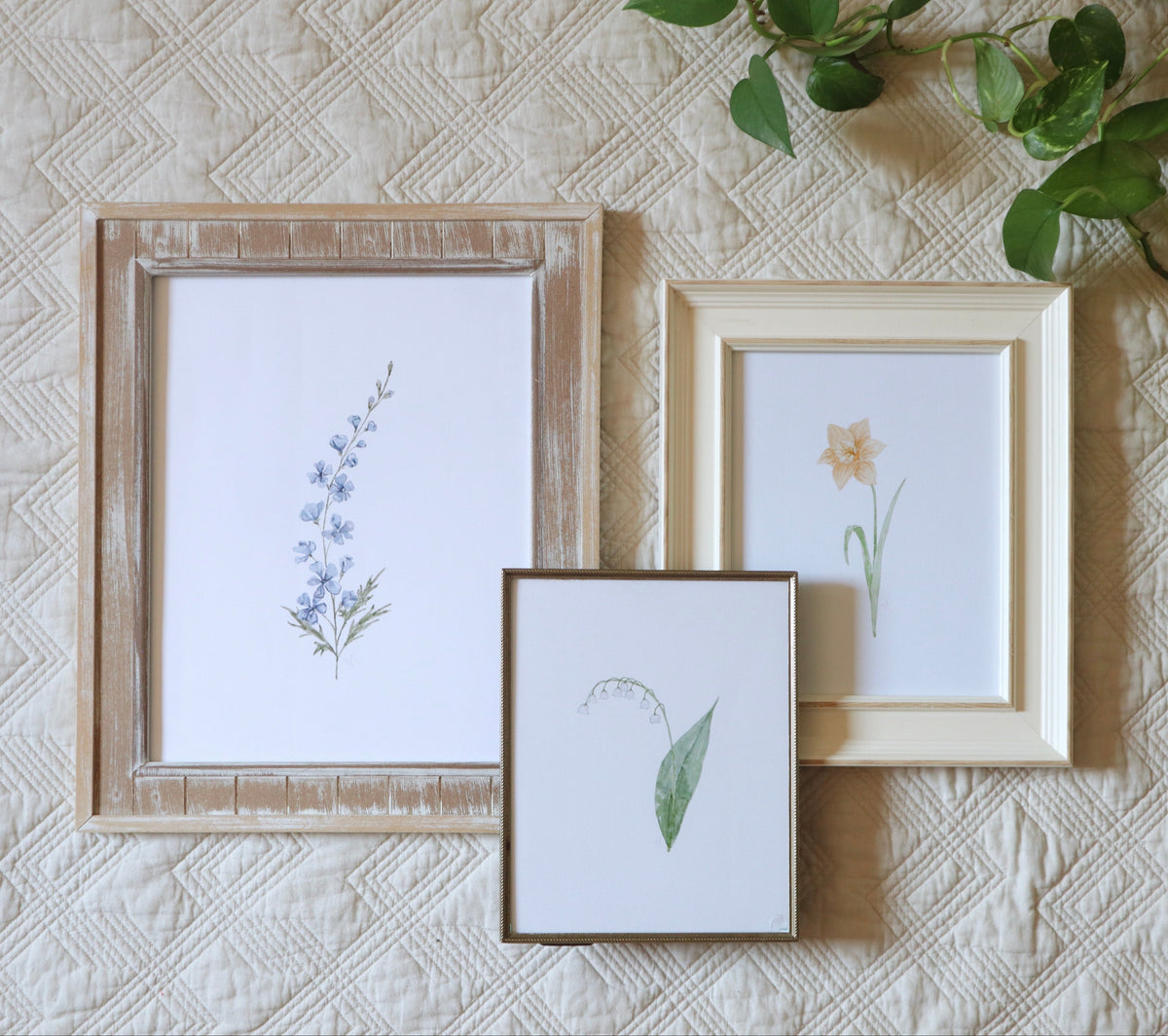 ONLY  WS - 6 Birth Flower Prints