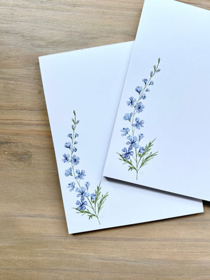 ONLY  WS - 6 Larkspur Notepads