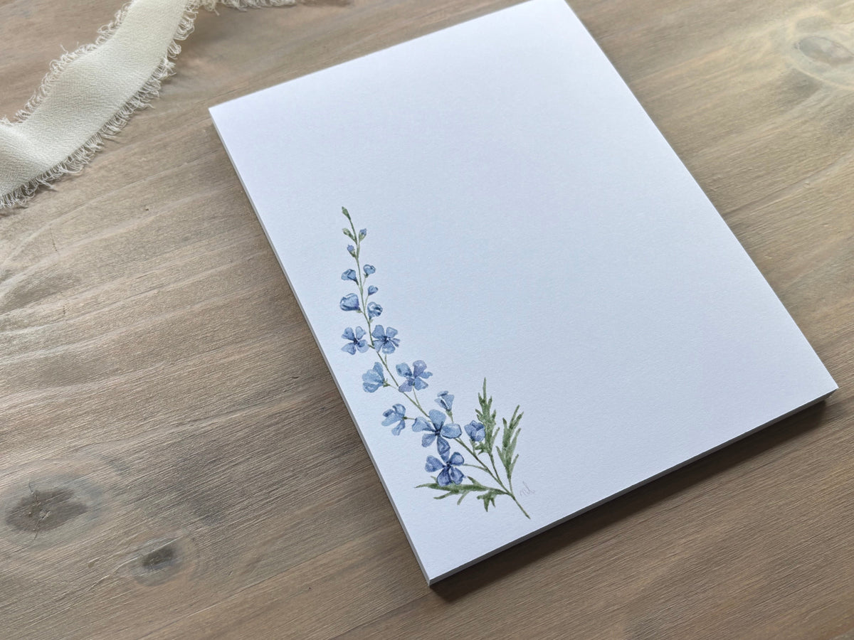 ONLY  WS - 6 Larkspur Notepads