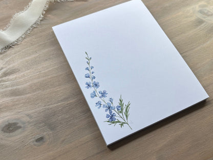 ONLY  WS - 6 Larkspur Notepads