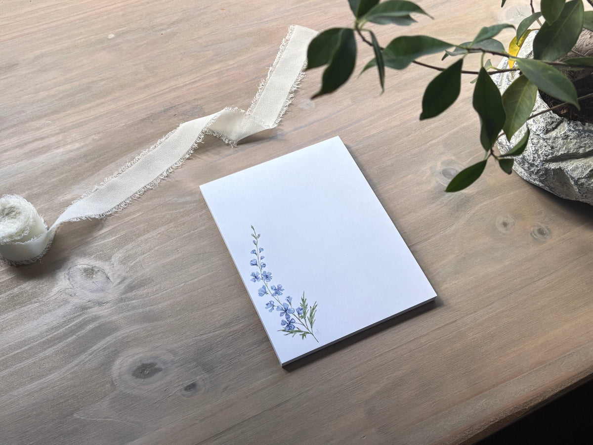 ONLY  WS - 6 Larkspur Notepads