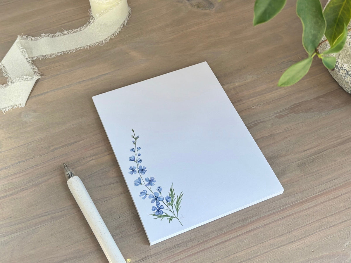 ONLY  WS - 6 Larkspur Notepads