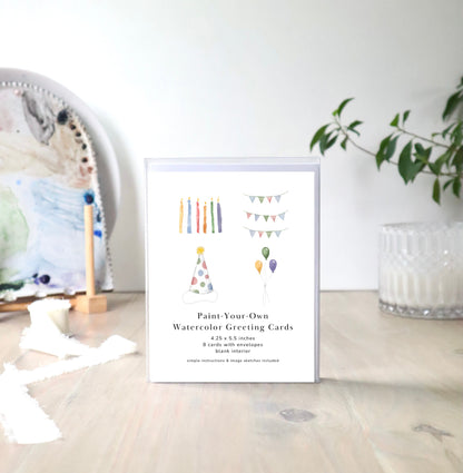 Paint-Your-Own Birthday Greeting Cards