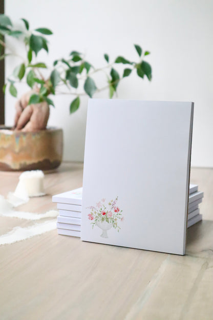 ONLY  WS - 6 Flower Urn Notepads