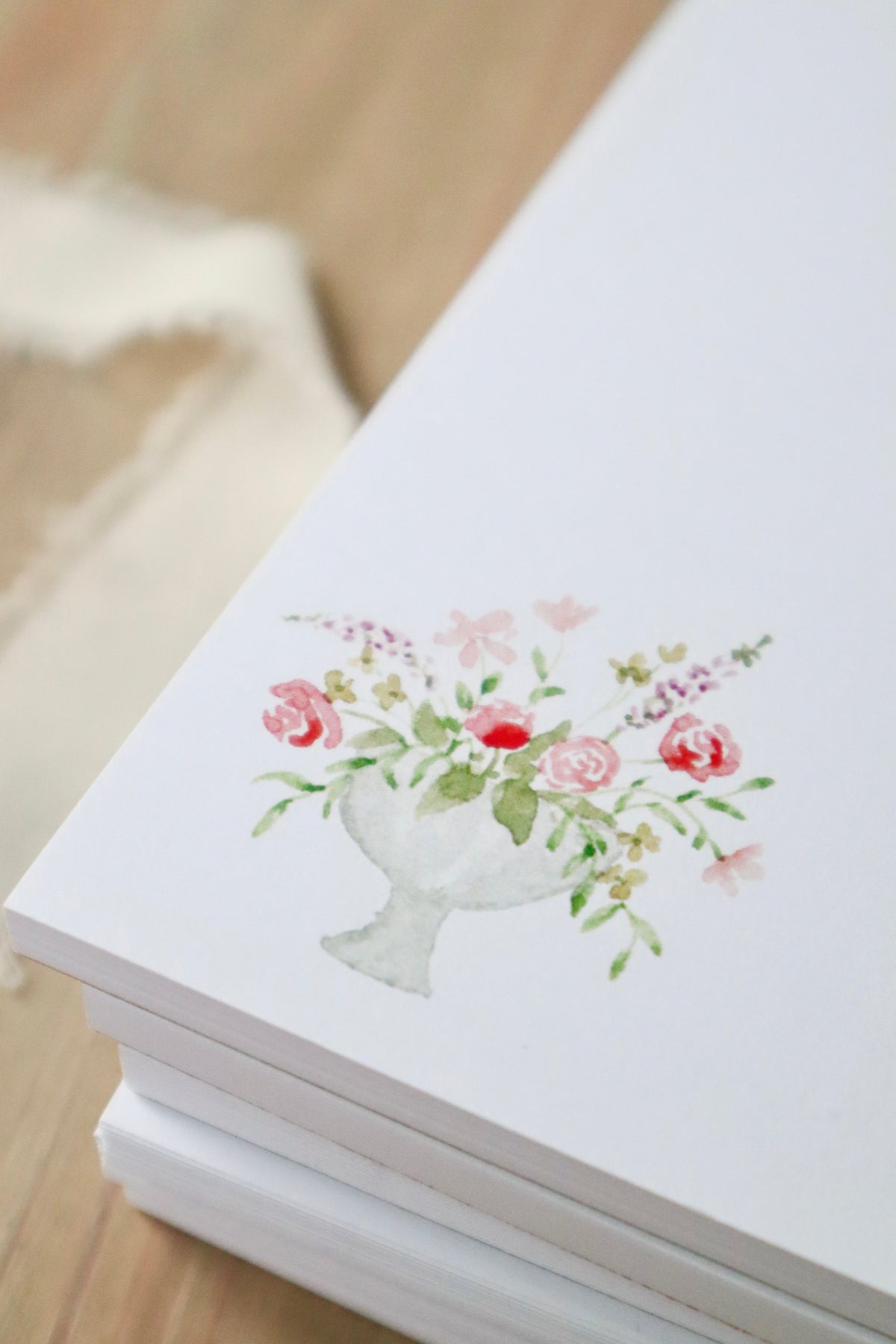 ONLY  WS - 6 Flower Urn Notepads