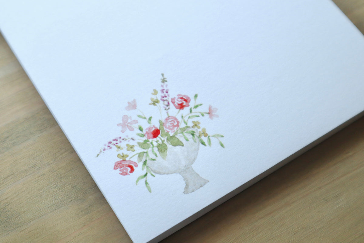 ONLY  WS - 6 Flower Urn Notepads