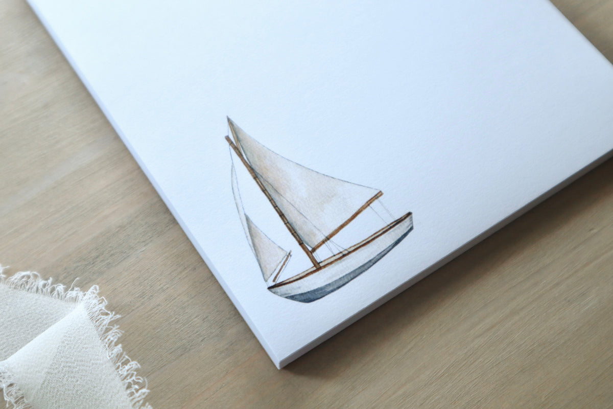 ONLY  WS - 6 Sailboat Notepads