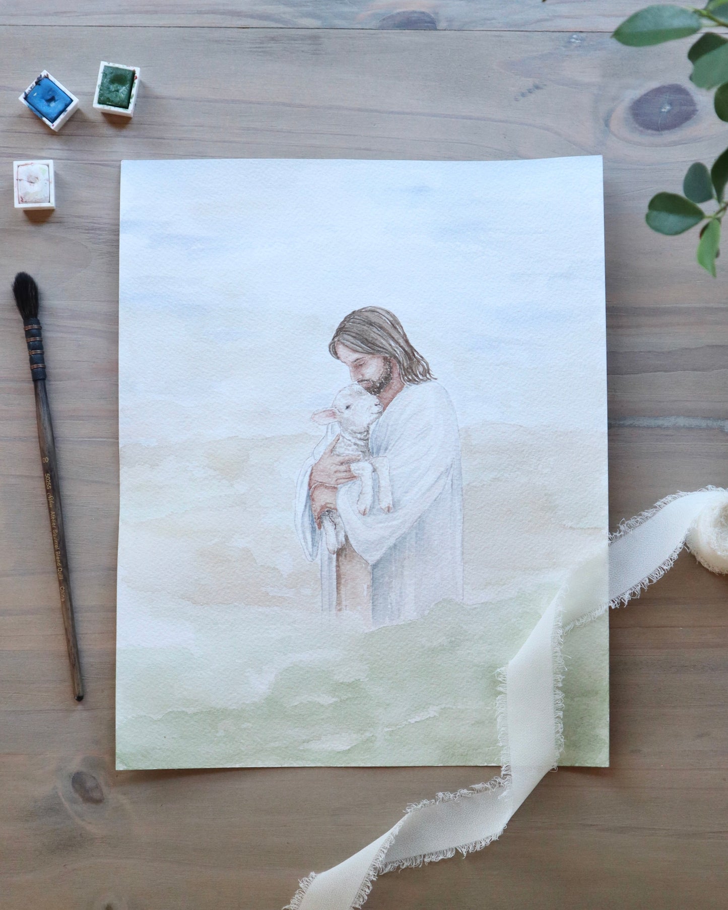 Jesus Holding Lamb Print
